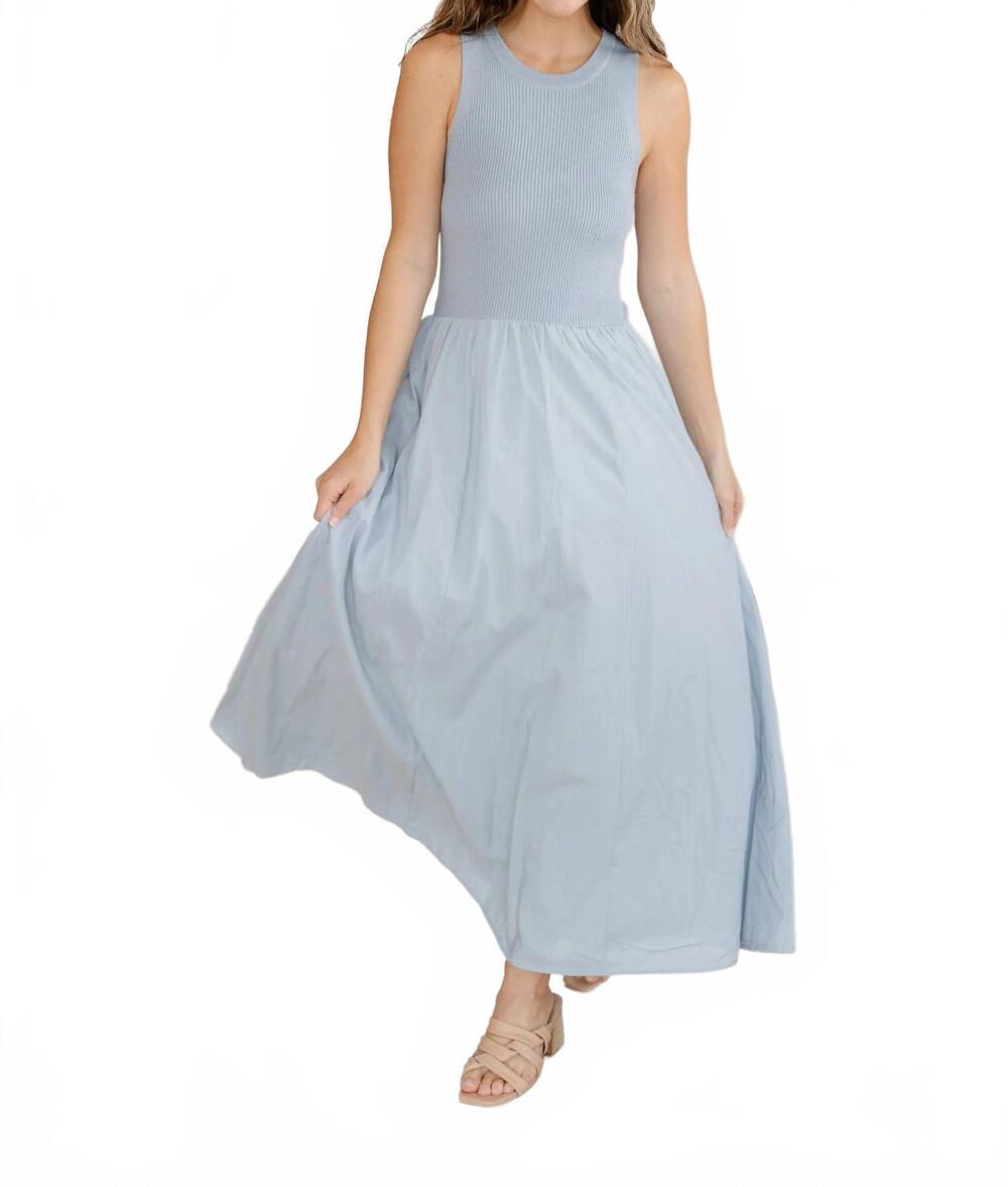 NEW IN-LOOM ashlyn midi dress in dusty blue